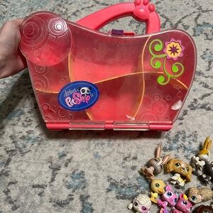 Littlest Pet Shop Pink and Yellow Carrying Case